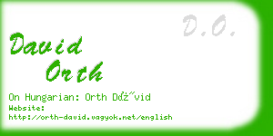 david orth business card